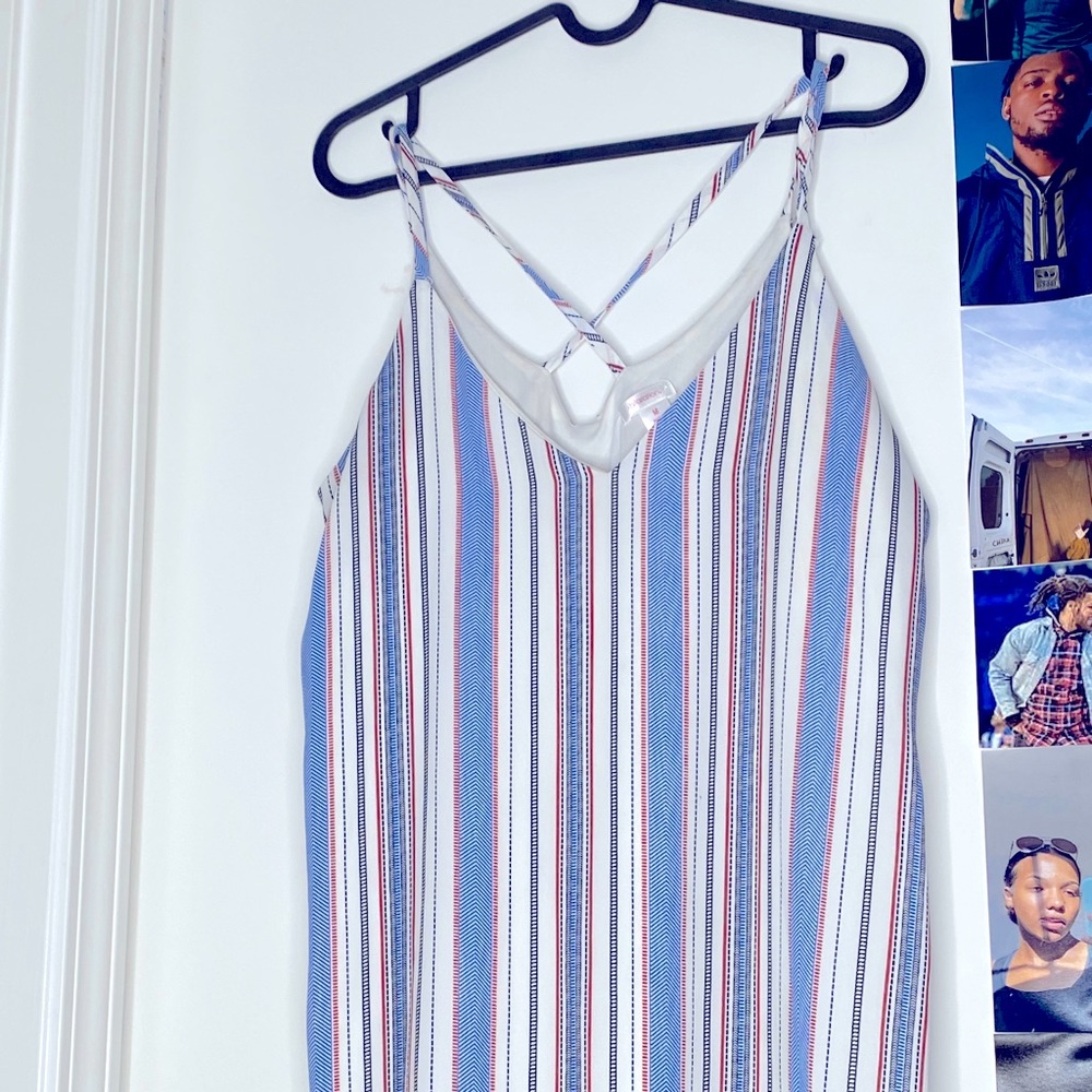 Xhileration Dress Blue Red and White